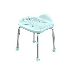 Taburete de Ducha KS Home de Aleación de Aluminio, Altura Ajustable, Forma de Manzana, Asiento de Inodoro de 48.6 cm de Ancho y 51-61 cm de Altura - Product Image 2