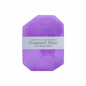 Haute qualité violet pierres précieuses papaye savon acide kojique formule d'huile d'olive pour le blanchiment de la peau Anti-acné nettoyage de base utilisation pour le bain