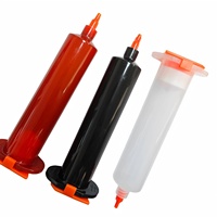 Cartouche de distribution pour adhésif, mastic, colle à verre, colle silicone, tube de calfeutrage de 3 ml (3 cc)