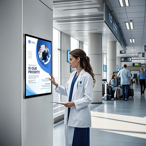 Monitor de Pantalla Táctil para Hospital de 32 43 50 55 75 86 98 Pulgadas con Soporte, Monitores LCD con Pantalla Capacitiva de 10 Puntos Táctiles Skh-32a 32 43 50 55 - Product Image 1