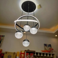Lustre suspendu de luxe 2025 pour salle à manger, 120V-220V 88W, tricolore, télécommande, intensité variable