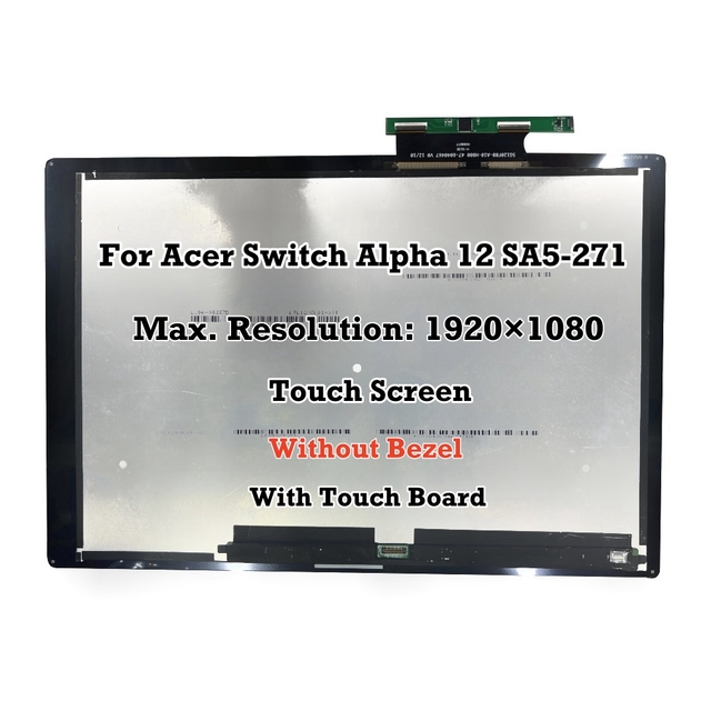 12" LCD Touch Screen FHD Digitizer Assembly for Acer Switch Alpha 12 SA5-271