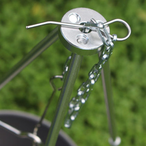 Portable pliable 1mm d'épaisseur en alliage d'aluminium trépied fournitures de Camping en plein air avec support de feu de joie <span class=keywords><strong>suspendu</strong></span> <span class=keywords><strong>Pot</strong></span> étagère gril pour les voyages - Product Image 3