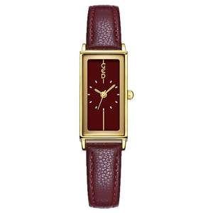 Reloj de pulsera de cuero rojo moderno y a la moda, reloj de cuarzo de alta gama para mujer, retro y minimalista - Product Image 5