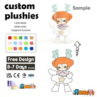 Beliebteste 6er-Set Gemischte Blind Box Vinyl-Gesichts-Plüschtiere Original Maßgefertigte PVC-Figuren Mystery Blind Plüschpuppe