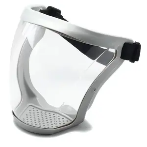 Transparent grinding petg and polycarbonate face shield mask grey football visor