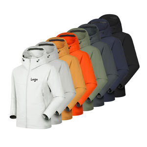 Impermeable para hombres Softshell /Hardshell Casual con capucha de secado rápido cremallera impermeable de talla grande - Product Image 3