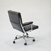Silla de oficina de aleación de aluminio de altura ajustable plegable minimalista clásico Vintage Boss Light Luxury Home Computer Swivel