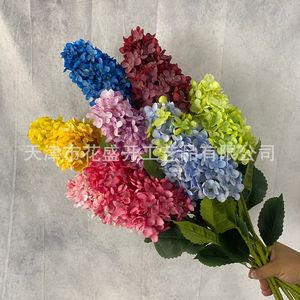 Ramo de Flores Artificiales de Hortensia en Forma de Cono, Flores de Seda de Alta Simulación, Accesorios para Fotografía de Bodas al Aire Libre, Decoraciones para el Hogar - Product Image 1