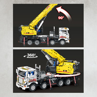 Jouet de Codage de Grue d'Ingénierie Programmable STEM Éducatif Créatif Télécommandé Voiture de Construction Mécanique Blocs de Construction