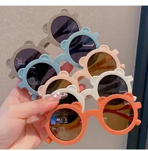 2024 New Hot Selling High Quality Children's Sunglasses UV Kid's Fashion Trend Custom Logo Wholesale Cute Round Frame Sunglasses