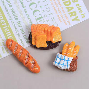 <span class=keywords><strong>Pan</strong></span> Tostado de Resina al por Mayor, Ecológico, de Dibujos Animados, Comida en Miniatura, Desayuno, Bocadillo, Postre, Decoración - Product Image 4