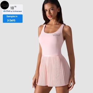 Abito da Tennis All-in-One da donna con reggiseno incorporato-gonna antiscivolo per Golf Yoga e <span class=keywords><strong>città</strong></span> pendolarismo Set gonna da Tennis personalizzata disponibile - Product Image 1