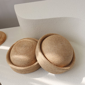 Nouveau Béret en Paille de Raphia Naturelle Fait Main pour Femme, Chapeau Pillbox Origine Jinhua - Product Image 3