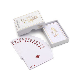 沙特阿拉伯扑克牌巴洛特纸定制标志防水防断裂100% 塑料扑克牌带盖和底盒 - Product Image 5