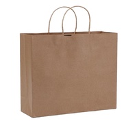 Sacs en papier kraft brun de luxe personnalisés avec votre propre logo imprimé pour la promotion et l'utilisation en supermarché, emballage alimentaire recyclable