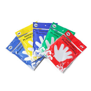 Gants jetables en PE colorés pour usage domestique, imperméables, résistants aux fumées et aux huiles, gants transparents à la mode - Product Image 1