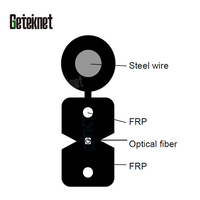 Cable de Fibra Óptica Geteknet OEM ODM 4FO 96F 1 Hilo 14/192 Núcleos ASU FTTR Fibra Drop 1 Hilo Óptico Adss-96 Gyta 2 Núcleos 20m