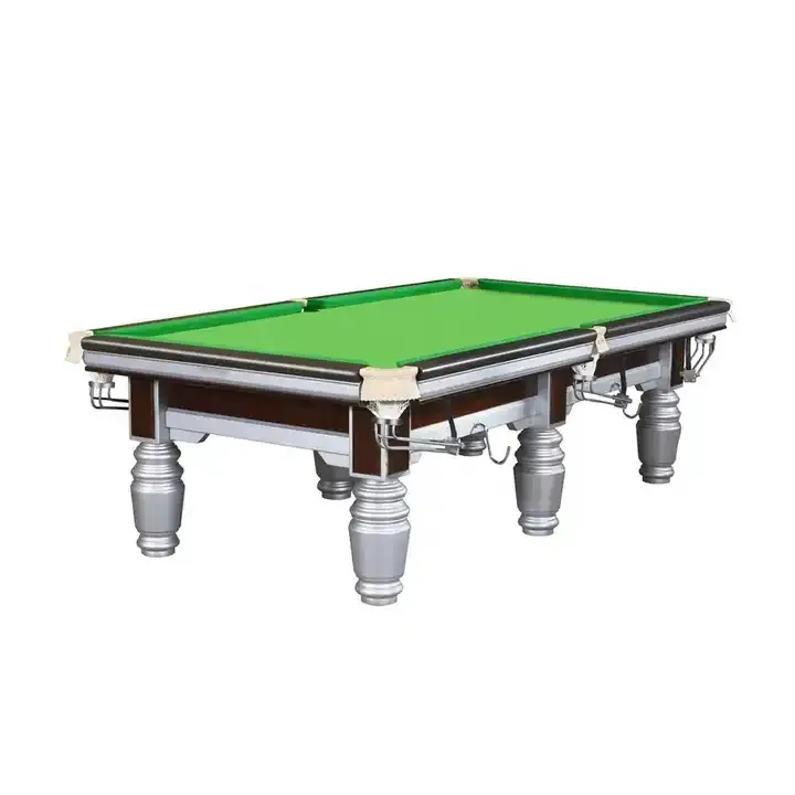 Snooker Tisch Billard Tisch Hersteller Chinese Professional Slate Pool Billard 12ft Silber Unisex Massivholz