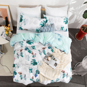 Bán Buôn Sang Trọng Có Thể Đảo Ngược Màu Xanh Lá Cây Lá Mô Hình Thiết Kế Ai Cập Bông Duvet Cover Bộ Đồ Giường Bộ - Product Image 2