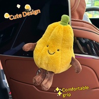 Aimants de réfrigérateur en peluche polyester et coton PP, pendentifs de voiture, motifs de fruits et légumes mignons de dessins animés, pour trottinettes électriques et motos