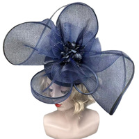 Headband Fascinator Bunga Jala Oranye untuk Wanita, Cocok untuk Cocktail & Ascot
