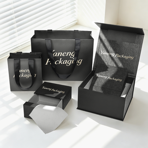 Wholesale Customized Magnetic Jewelry <b>Box</b> Rings <b>Earrings</b> Pendants <b>Box</b> Built-in Drawer Jewelry <b>Box</b> with Handbag for Engagements - Product Image 3