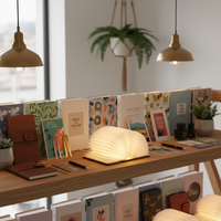 Vente en gros 2026 Nouveaux Gadgets Décoratifs Lampes de Lecture Pliables USB en Papier Mini Projecteur LED pour Produits d'Innovation Technologique