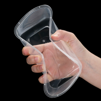 Boîte Alimentaire en Plastique Transparente Personnalisable Très Vendue avec Couvercles, Contenant Jetable à Emporter pour Sandwichs, Pizzas, Salades