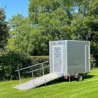 Remorque de toilettes portable de luxe 2026 conforme ADA, certifiée DOT, accessible aux fauteuils roulants, couleur personnalisée