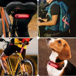 Custom Logo Promotional Gift Cycling <b>Light</b> COB LED <b>USB</b> <b>Rechargeable</b> 4 Modes High Brightness Universal Elastic Strap Rear Lamp - Product Image 6