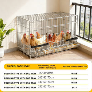 Poulaillers luxueux et modernes grande Cage pliante en treillis métallique enlèvement de la casserole fécale Cage de poulet de couche d'oeufs de petite taille pour un usage domestique - Product Image 6