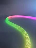 360 Degrés Intelligent RVB Flexible Silicium Rêve Couleur Néon LED Bande Bande IP67 DMX Tresse Réticulé Motif Corde Lumière Tresse Néon