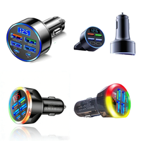 Produits Tendances 2026 Nouveautés Chargeur de Voiture USB 6-en-1 avec Affichage de Tension 2 Type C 4 USB A Multi-Ports Charge Rapide