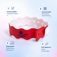 Bracelets jetables personnalisables en PVC souple, étanches, en vinyle, pour événements, fêtes, festivals