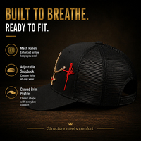 Casquette de baseball unisexe ajustable à 5 panneaux, bord large incurvé, avec boucle métallique, doublure en satin suédé et patchs brodés 3D – Vente en gros