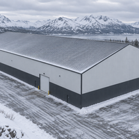 Structure en acier isolée pour entrepôt à climat froid, conception de bâtiment industriel métallique préfabriqué