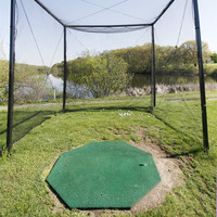 Tapis d'entraînement de golf Country Club Winter Tee Line Turf Range Practice, couche de gazon synthétique PP de 40 mm, couche de mousse EVA de 10 mm, 1500x1500 mm