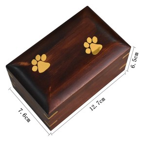 Urne carrée anti-humidité <span class=keywords><strong>pour</strong></span> animaux de compagnie avec gravure de patte, <span class=keywords><strong>pour</strong></span> chats et chiens, fournitures funéraires, <span class=keywords><strong>cercueil</strong></span> commémoratif <span class=keywords><strong>pour</strong></span> petits animaux - Product Image 4