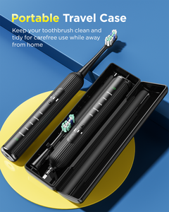 Cepillo de dientes eléctrico sónico de 5 modos con taza de carga inalámbrica a prueba de agua IPX7 con 8 cabezales de cepillo de cerdas medianas - Product Image 3