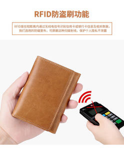 กระเป๋าสตางค์ใบสั้นสำหรับผู้ชายหนังวัวแท้แฟชั่นธุรกิจ - Product Image 3