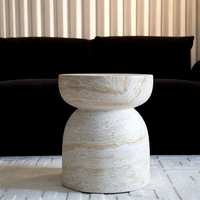 Table basse moderne en ciment de magnésie durable pour salon, hôtel, appartement
