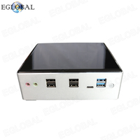 Безвентиляторный игровой компьютер EGLOBAL на базе Intel Core i3-8140U, 2*DDR4, MSATA, DP, HD, 2*RJ45 Gigabit LAN, 8*USB Type-C, BIOS, Linux, встраиваемый ПК