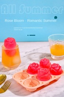 Personnalisation OEM/ODM en usine, idéale pour la création de gâteaux et de desserts variés, moules à glaçons en silicone à motif floral