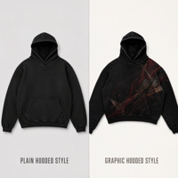 Sweat à capuche noir Original Oxblood Threadfall, motif abstrait, style streetwear sombre, pour le printemps, vente en gros ODM, vêtements personnalisés, respirant