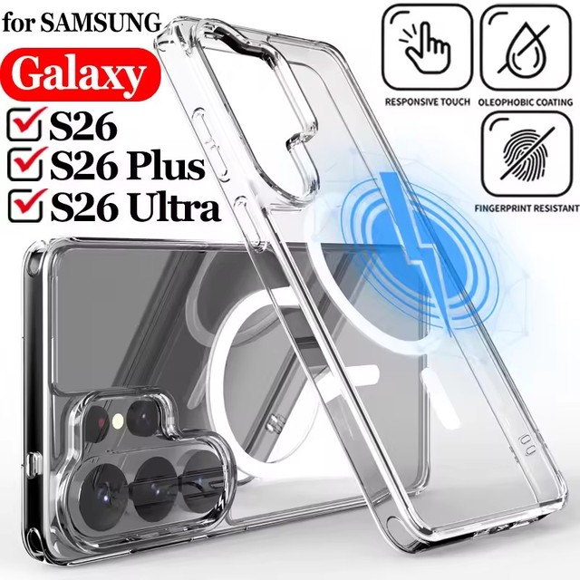 For Samsung Galaxy S26 Clear Case Shockproof Soft TPU Bumper and Hard PC Back Phone Case for Samsung S26 Ultra