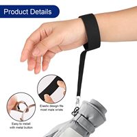 4 pièces gants de ski élastiques écologiques sangle de poignet réglable laisse de sécurité en nylon polyester auto-adhésive pour l'hiver en plein air