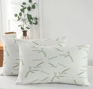 Grüner Bambus blatt ordner Baumwolle Luftkissen Kern Schutzhülle Nackens tütz kissen - Product Image 4