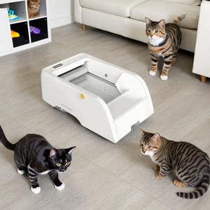 YHpet NOUVEAU Bac à litière pour chat intelligent électrique autonettoyant, compact, en plastique, écologique, facile à nettoyer, avec commande tactile - Product Image 4