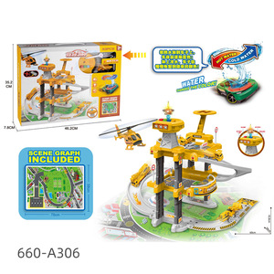 Estacionamiento multinivel para niños con mapa, pista de coches de aleación, juego eléctrico giratorio para niños y niñas de 4 a 7 años - Product Image 4